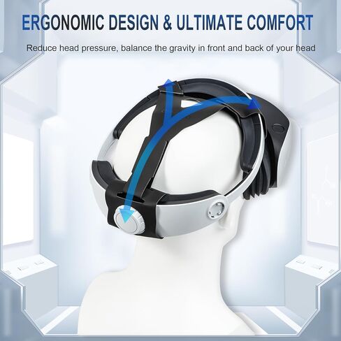 KEOBSHPE حزام رأس PU قابل للتعديل لجهاز PS VR2، حزام سماعة الرأس لجهاز PS VR2، ترقية ملحقات سماعة الرأس لجهاز Playstation VR2 مع تصميم مريح بما في ذلك حزام الرأس والحزام الثابت in Kuwait