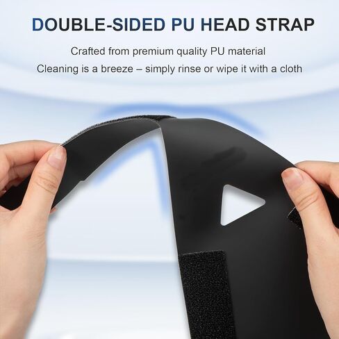 KEOBSHPE حزام رأس PU قابل للتعديل لجهاز PS VR2، حزام سماعة الرأس لجهاز PS VR2، ترقية ملحقات سماعة الرأس لجهاز Playstation VR2 مع تصميم مريح بما في ذلك حزام الرأس والحزام الثابت in Kuwait