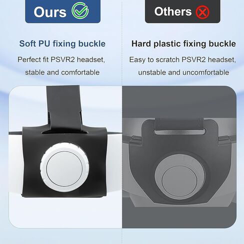 KEOBSHPE حزام رأس PU قابل للتعديل لجهاز PS VR2، حزام سماعة الرأس لجهاز PS VR2، ترقية ملحقات سماعة الرأس لجهاز Playstation VR2 مع تصميم مريح بما في ذلك حزام الرأس والحزام الثابت in Kuwait