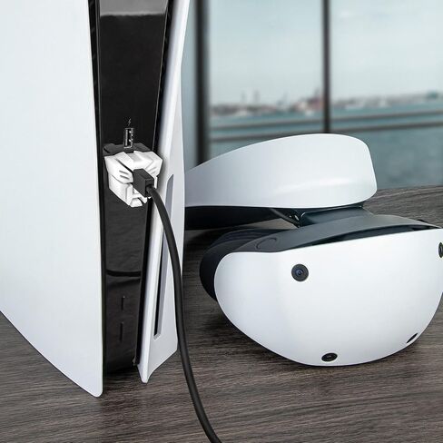 واقي قابس كابل Geekria متوافق مع PlayStation PS5، PSVR 2 حماية الخطوط البديلة، ملحقات ألعاب الواقع الافتراضي تمنع سقوط كابل الشاحن (أبيض) in Saudi Arabia