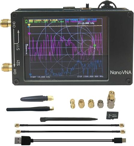 NanoVNA V2 2.8’’ 3G SAA2 Vector Network Analyzer 10KHz~3GHz Shortwave HF VHF UHF Measure Antenna Duplexer Filter Aluminum Shell Baterry VSWR Phase Delay (vna 3g 2.8) in Saudi Arabia