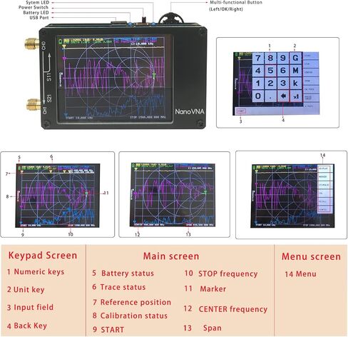 NanoVNA V2 2.8’’ 3G SAA2 Vector Network Analyzer 10KHz~3GHz Shortwave HF VHF UHF Measure Antenna Duplexer Filter Aluminum Shell Baterry VSWR Phase Delay (vna 3g 2.8) in Saudi Arabia