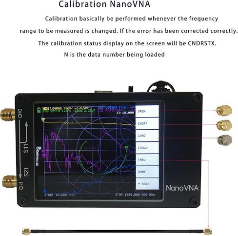 NanoVNA V2 2.8’’ 3G SAA2 Vector Network Analyzer 10KHz~3GHz Shortwave HF VHF UHF Measure Antenna Duplexer Filter Aluminum Shell Baterry VSWR Phase Delay (vna 3g 2.8) in Saudi Arabia