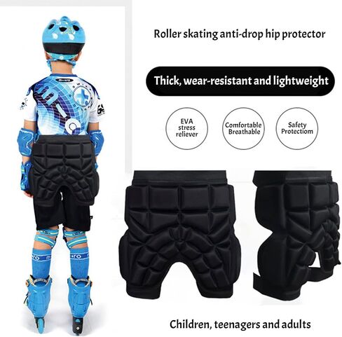 Clobeau Kids Skate Padded Shorts Skateboarding Protective Padded Shorts Snowboard Skate Ski Padded Compression Shorts in Saudi Arabia