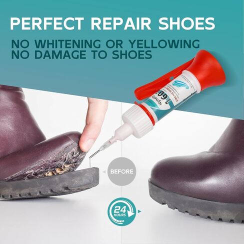 إصلاح نعل غراء الأحذية من Nynelly، لاصق إصلاح غراء الأحذية الشفاف، مجموعة غراء قوية لإصلاح الأحذية المقاومة للماء، غراء التمهيد للأحذية الرياضية وحقائب اليد الجلدية لإصلاح نعال الكعب in Kuwait