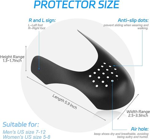 Gnodio Shoe Crease Protector Creases Protectors Boot Sports Shoes Air Force Shoes Creases Guard for Men and Women in Kuwait