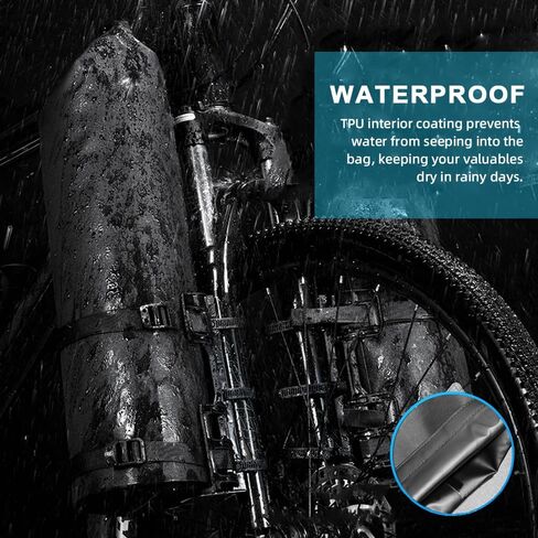 LIXADA 3L/7L Bike Fork Bag Waterproof Dry Bag Roll Top Design Lightweight Bicycle Fork Bag Portable Cycling Pack Bike Pannier for Mountain Bikes Road Bikes Scooter in Saudi Arabia