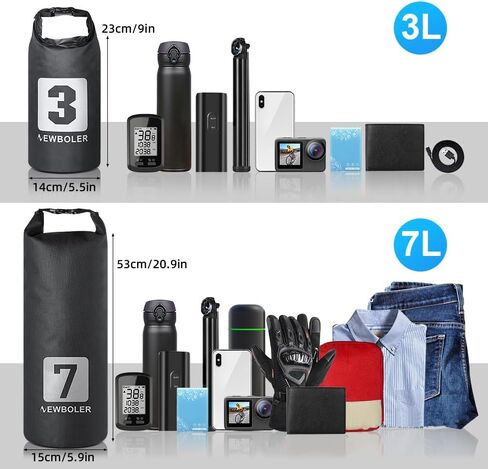 LIXADA 3L/7L Bike Fork Bag Waterproof Dry Bag Roll Top Design Lightweight Bicycle Fork Bag Portable Cycling Pack Bike Pannier for Mountain Bikes Road Bikes Scooter in Saudi Arabia