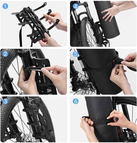 LIXADA 3L/7L Bike Fork Bag Waterproof Dry Bag Roll Top Design Lightweight Bicycle Fork Bag Portable Cycling Pack Bike Pannier for Mountain Bikes Road Bikes Scooter in Saudi Arabia