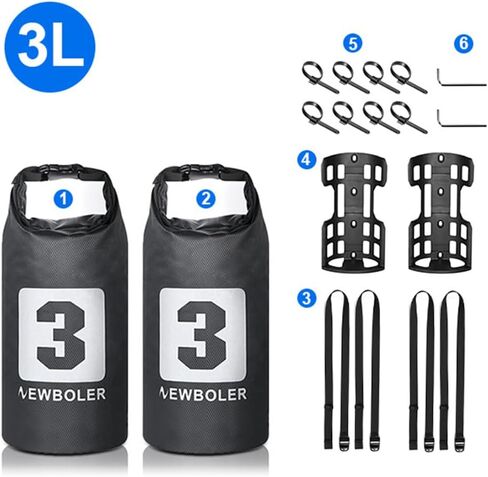 LIXADA 3L/7L Bike Fork Bag Waterproof Dry Bag Roll Top Design Lightweight Bicycle Fork Bag Portable Cycling Pack Bike Pannier for Mountain Bikes Road Bikes Scooter in Saudi Arabia