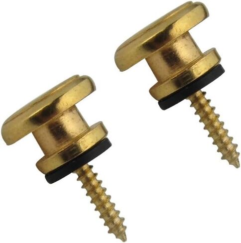 FLEOR 2Pcs Mushroom Head Guitar Strap Buttons End Pins Strap for Electric Acoustic Guitar Bass Parts,Black in Saudi Arabia