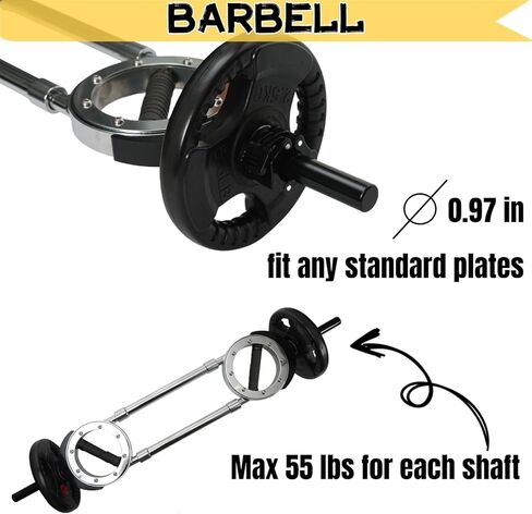 جهاز حرق الأثقال العالمي 4 في 1 من فيتي، بكرات آب، الدمبل، بار التمرين المتقاطع، معدات اللياقة البدنية المنزلية لتدريب الأثقال وتمارين الجسم بالكامل (12/22 رطل) in Kuwait