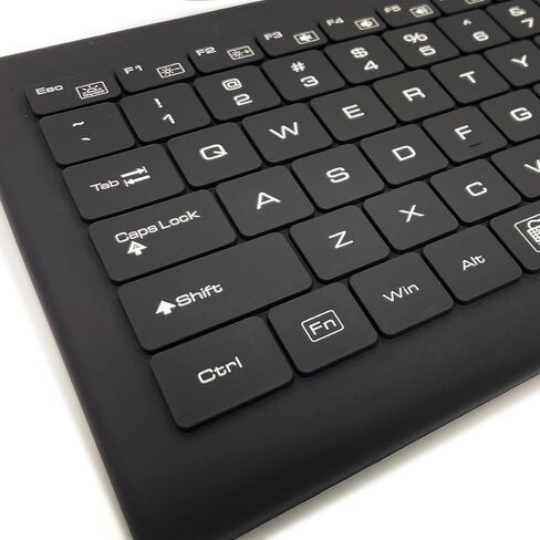 لوحة مفاتيح طبية من السيليكون مقاومة للماء وقابلة للتطهير من DSI 660BL (أسود) in Kuwait