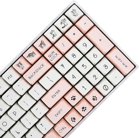 YMDK 139 Shiba Inu MDA Profile Dye Sub Keycaps Ergonomic Thick PBT Keycap Set for TKL GK61 64 68 75 87 96 104 GMMK MX Keyboard in Kuwait