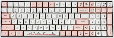 YMDK 139 Shiba Inu MDA Profile Dye Sub Keycaps Ergonomic Thick PBT Keycap Set for TKL GK61 64 68 75 87 96 104 GMMK MX Keyboard in Kuwait