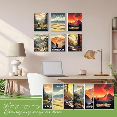 SHOXREM Abstract National Park Wall Art: Travel Posters Collection - Showcasing America's Wilderness, 8" W x 10" H (Style F) in Kuwait