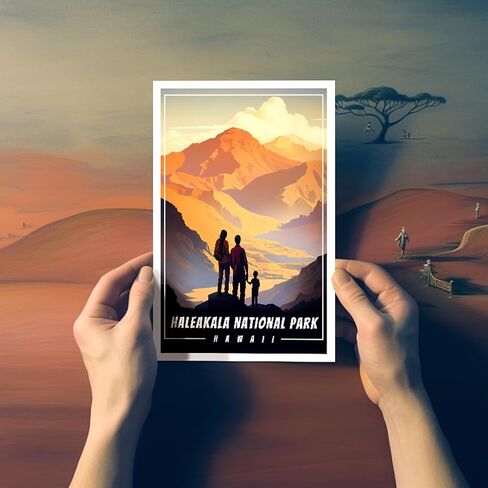 SHOXREM Abstract National Park Wall Art: Travel Posters Collection - Showcasing America's Wilderness, 8" W x 10" H (Style F) in Kuwait