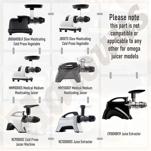 غطاء نهاية العصارة لوحدة طبل أوميغا J8006HDC J8006HDS باللون الأسود يناسب نهاية وحدة طبل العصير - غير متوافق مع نماذج عصارة أوميغا الأخرى in Kuwait