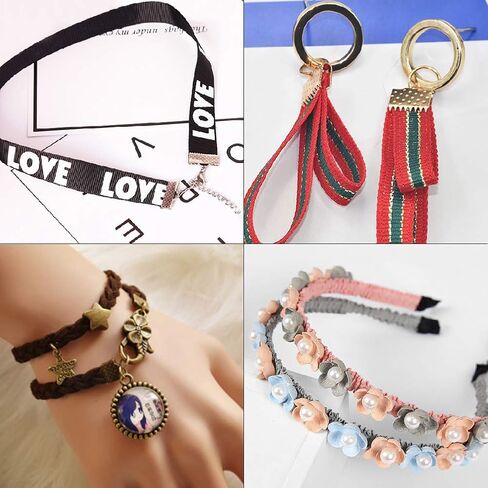 PH PandaHall 200PCS Ribbon Clamp End Clamp Cord Ends 25mm/ 35mm Ribbon Ends Bracelet Bookmark Pinch Crimp Clamp End Findings Clasp Leather Cord Ends Jewelry Making Findings in Saudi Arabia