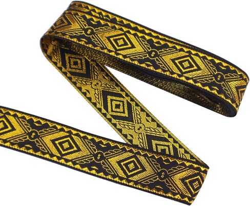 بوهو الجاكار الشريط تقليم 7 ياردة الذهب الجاكار الشريط خمر التطريز الجاكار تقليم لخياطة الستار عوائق عيد الميلاد إكليل هدية التغليف in Saudi Arabia