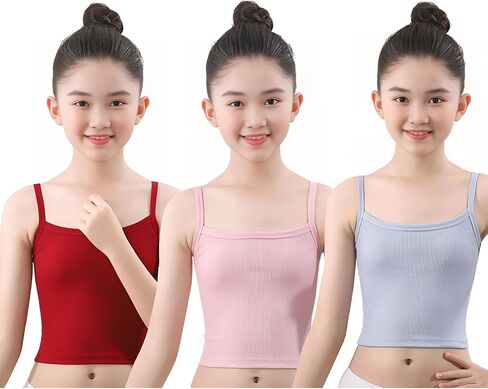 ZEILINGERY 3Pack Training Bras for Teens Girls from 8-16 Years Camisoles Bralette Bras，Sports Bras in Saudi Arabia