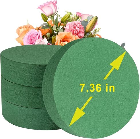 Crafare 7.5 بوصة 8 عبوات من الطوب الرغوي الرطب المستدير DIY كتل الزهور لترتيب زهور الربيع وديكور عطلة الزفاف in Kuwait