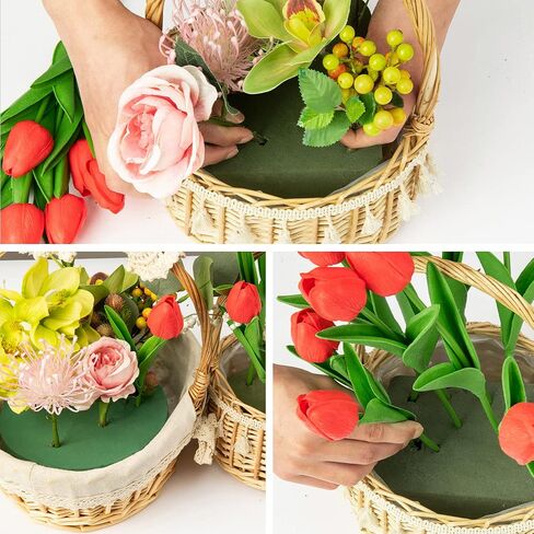 Crafare 7.5 بوصة 8 عبوات من الطوب الرغوي الرطب المستدير DIY كتل الزهور لترتيب زهور الربيع وديكور عطلة الزفاف in Kuwait