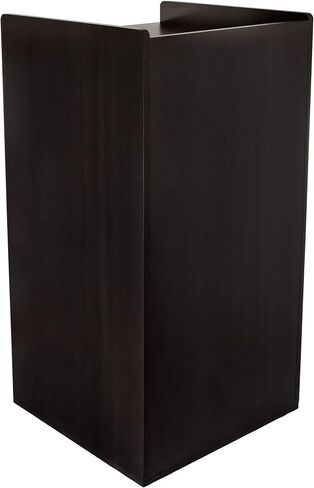 Alpine Industries 40 Gallon Wood Trash Can - Large Indoor Receptacle Enclosure with Drop Hole and Tray Shelf - Great for Restaurants, Cafeterias, Food Courts (Black) in Saudi Arabia