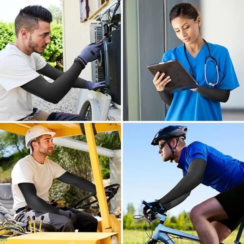 Newbyinn UV Sun Protection Arm Sleeves for Men Women Youth, Tattoo Cover Up, Cooling Compression Sports Sleeve to Cover Arms in Saudi Arabia
