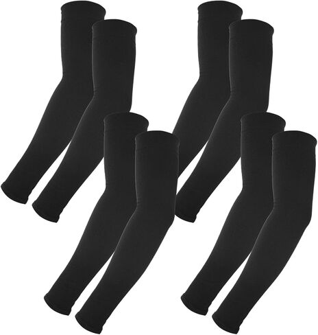 YUXIANLB 4 Pairs UV Sun Protection Arm Sleeves for Men and Women, Outdoor Sport Cooling Arm Compression Sleeves, Tatto Cover Up Sleeves for Men, Gardening Sleeves in Saudi Arabia