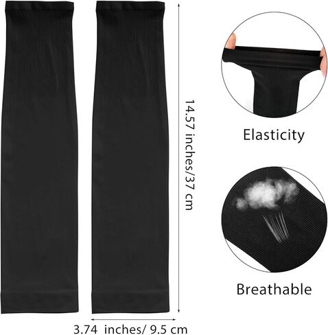 YUXIANLB 4 Pairs UV Sun Protection Arm Sleeves for Men and Women, Outdoor Sport Cooling Arm Compression Sleeves, Tatto Cover Up Sleeves for Men, Gardening Sleeves in Saudi Arabia