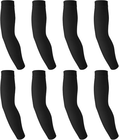 YUXIANLB 4 Pairs UV Sun Protection Arm Sleeves for Men and Women, Outdoor Sport Cooling Arm Compression Sleeves, Tatto Cover Up Sleeves for Men, Gardening Sleeves in Saudi Arabia