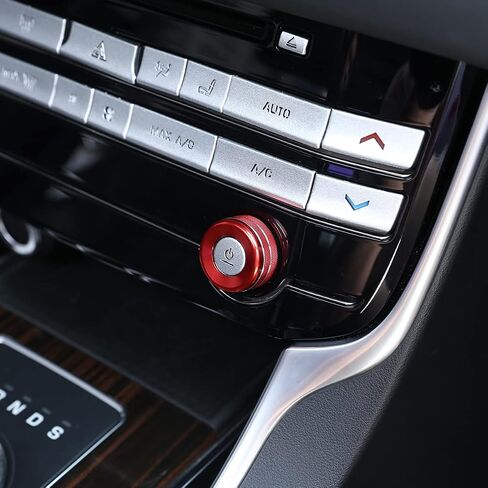 غطاء حلقي لمقبض مفتاح مستوى صوت ستيريو من الألومنيوم Daeiclru متوافق مع جاكوار F-PACE/XE/XEL/XF/XFL، حلقات التحكم غطاء مقبض مستوى الصوت للوسائط المتعددة، ملحقات غطاء مقبض التحكم الداخلي (أحمر) in Saudi Arabia