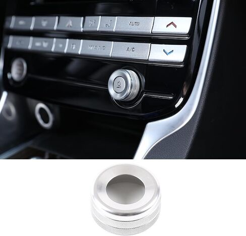 غطاء حلقي لمقبض مفتاح مستوى صوت ستيريو من الألومنيوم Daeiclru متوافق مع جاكوار F-PACE/XE/XEL/XF/XFL، حلقات التحكم غطاء مقبض مستوى الصوت للوسائط المتعددة، ملحقات غطاء مقبض التحكم الداخلي (أحمر) in Saudi Arabia