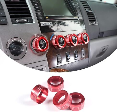 غطاء مقبض زر مكيف الهواء لوحدة التحكم المركزية للسيارة متوافق مع Toyota Tundra/Sequoia 2007-2013، سخان مكيف هواء السيارة للتحكم في درجة حرارة المناخ، ملحقات غطاء مقبض الكسوة in Saudi Arabia