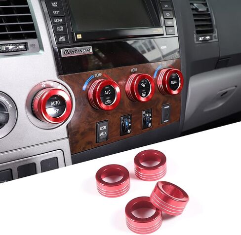 غطاء مقبض زر مكيف الهواء لوحدة التحكم المركزية للسيارة متوافق مع Toyota Tundra/Sequoia 2007-2013، سخان مكيف هواء السيارة للتحكم في درجة حرارة المناخ، ملحقات غطاء مقبض الكسوة in Saudi Arabia