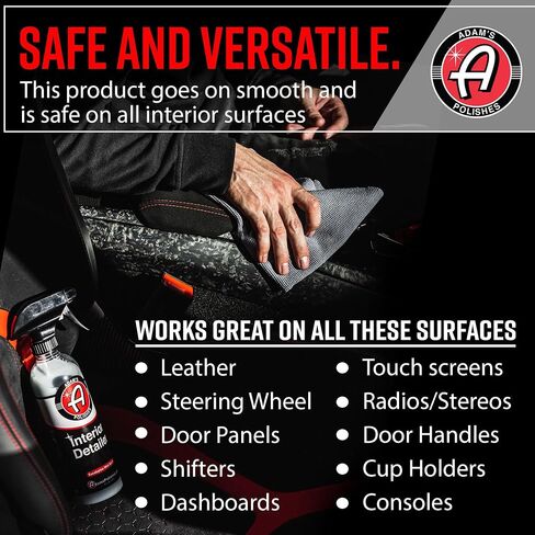 Adam's Interior Detailer 16 fl. oz (Combo) - Total Car Interior Cleaner, Protectant & Dressing | All Purpose Cleaner & Leather Conditioner | Vinyl, Dashboard, Screen, Seat Cleaner & More in Saudi Arabia