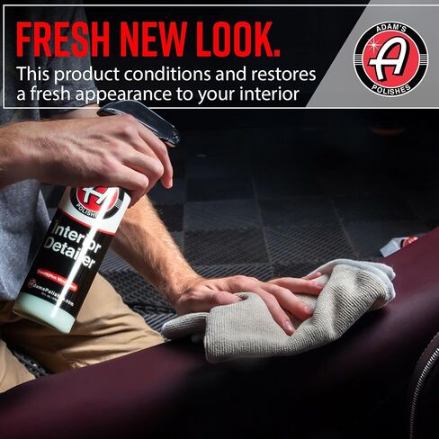 Adam's Interior Detailer 16 fl. oz (Combo) - Total Car Interior Cleaner, Protectant & Dressing | All Purpose Cleaner & Leather Conditioner | Vinyl, Dashboard, Screen, Seat Cleaner & More in Saudi Arabia