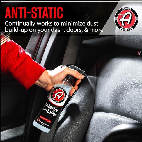 Adam's Interior Detailer 16 fl. oz (Combo) - Total Car Interior Cleaner, Protectant & Dressing | All Purpose Cleaner & Leather Conditioner | Vinyl, Dashboard, Screen, Seat Cleaner & More in Saudi Arabia