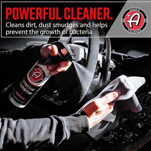 Adam's Interior Detailer 16 fl. oz (Combo) - Total Car Interior Cleaner, Protectant & Dressing | All Purpose Cleaner & Leather Conditioner | Vinyl, Dashboard, Screen, Seat Cleaner & More in Saudi Arabia