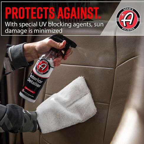 Adam's Interior Detailer 16 fl. oz (Combo) - Total Car Interior Cleaner, Protectant & Dressing | All Purpose Cleaner & Leather Conditioner | Vinyl, Dashboard, Screen, Seat Cleaner & More in Saudi Arabia