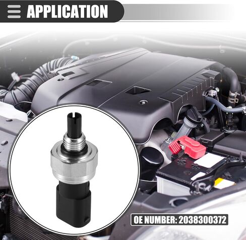 Motoforti A/C Pressure Transducer Valve, Pressure Sensor Switch, for Mercedes-Benz C230 2002-2005, Metal, NO.2038300372, Black in Saudi Arabia