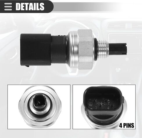 Motoforti A/C Pressure Transducer Valve, Pressure Sensor Switch, for Mercedes-Benz C230 2002-2005, Metal, NO.2038300372, Black in Saudi Arabia