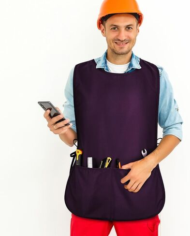 Cobbler Apron Unisex Waterproof Apron with 2 Deep Pockets Art Smock for Painting Cleaning Artiest Apron work kitchen in Saudi Arabia