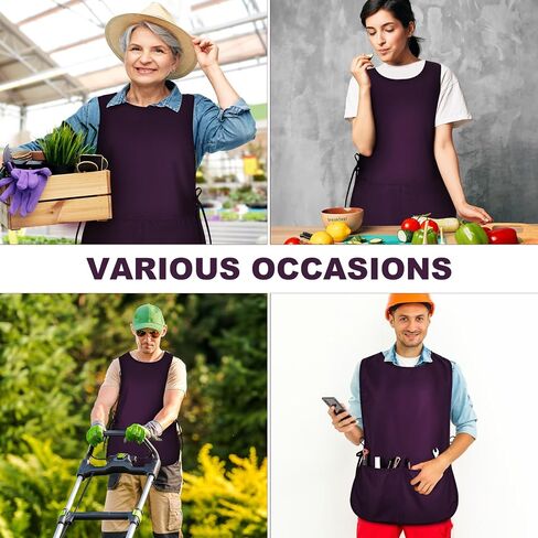 Cobbler Apron Unisex Waterproof Apron with 2 Deep Pockets Art Smock for Painting Cleaning Artiest Apron work kitchen in Saudi Arabia