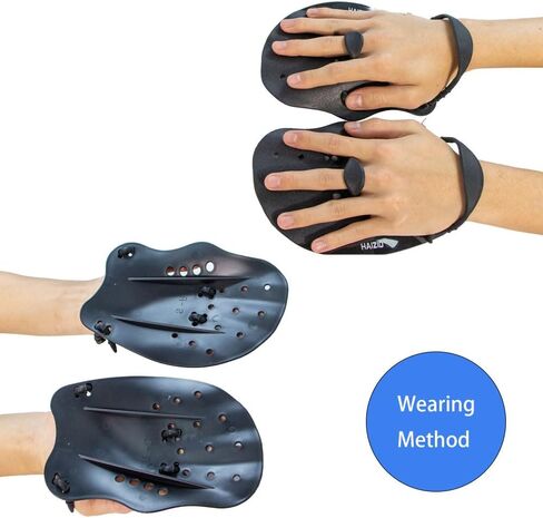 Anwey Swimming Hand Paddle Set,Unisex Adult Kids Vortex Evolution Contour, Adjustable Straps Curved Design,Perfect Swimming Training Accessories with Multicolors in Saudi Arabia