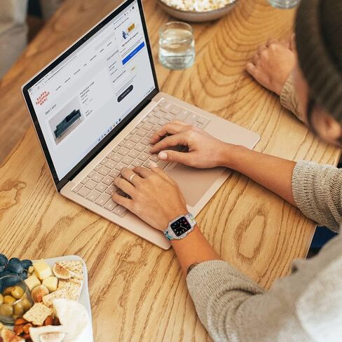 حافظة رياضية amBand MF مع أشرطة متوافقة مع Apple Watch Series 9/8/7 (41 ملم) وسلسلة SE2/SE/6/5/4 (40 ملم) السلسلة 3 (38 ملم) للرجال والنساء زهرة in Kuwait