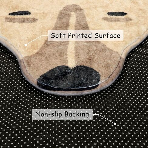 LIVEBOX سجادة الدب الأبيض للأطفال للحضانة، 36 بوصة × 53 بوصة سجادة منطقة قابلة للغسل لغرفة النوم، سجادة ناعمة غير قابلة للانزلاق للحمام، سجادة غرفة لعب الحيوانات، سجادة باب أرضية لغرفة الأطفال، مدخل خيمة in Kuwait