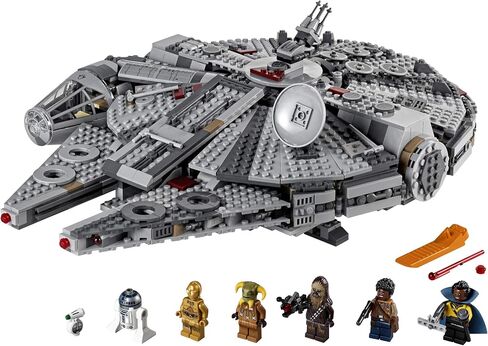LEGO Star Wars Millennium Falcon 75257 Building Set - Starship Model with Finn, Chewbacca, Lando Calrissian, Boolio, C-3PO, R2-D2, and D-O Minifigures, The Rise of Skywalker Movie Collection in Saudi Arabia