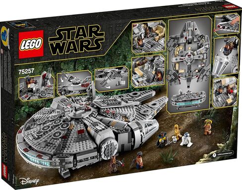 LEGO Star Wars Millennium Falcon 75257 Building Set - Starship Model with Finn, Chewbacca, Lando Calrissian, Boolio, C-3PO, R2-D2, and D-O Minifigures, The Rise of Skywalker Movie Collection in Saudi Arabia